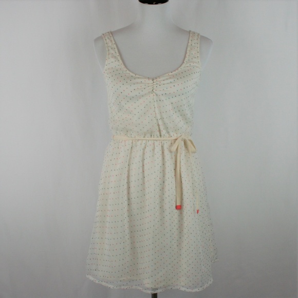 Zara Dresses & Skirts - Zara Polka Dot Tie Waist Deep Scoop Back Dress
